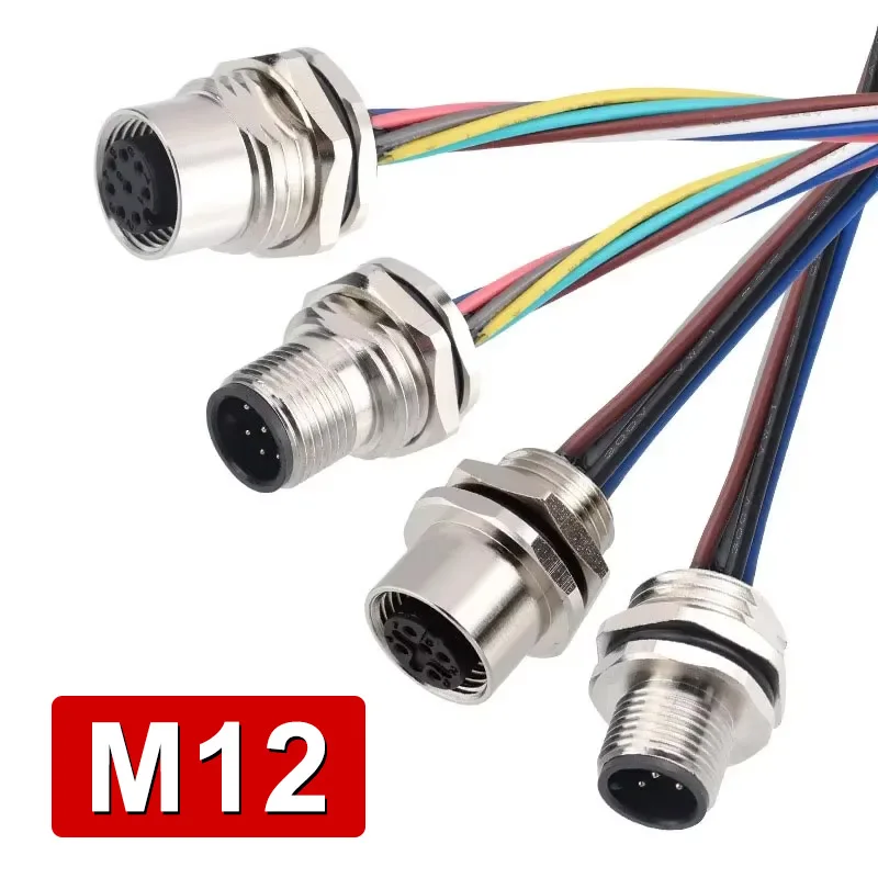 IP67 M12 авиационная розетка с проводом 30 см