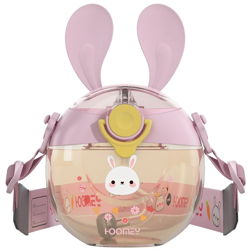 

Straw Children's Thermos Cup Student Doughnut Kettle Can Be Carried On The Back Of The PPSU Material Kettle