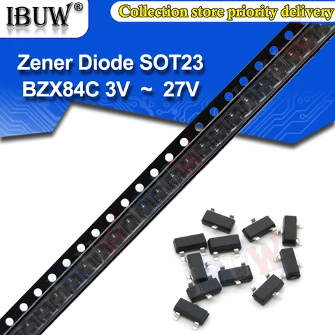 Стабилитрон BZX84C18 SOT23, 50 шт./партия, диодный регулятор Зенера, 18 в, Y6, BZX84C, 3V0, 3V3, 3V6, 3V9, 4V3, 5V1, 6V2, 7V5, 8V2, 9V1, Z13, Z14, Z15, Z16, Z1