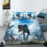 queen bedding set animals printed duvet cover sets boys girls room bedclothes dinosaur printing bedroom decorations