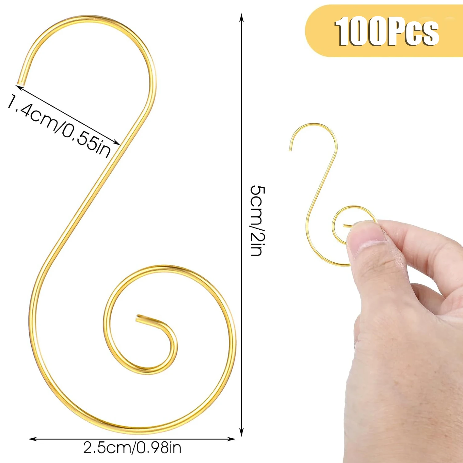 20-100 шт. крючки для рождественских украшений вешалки маленькие металлические