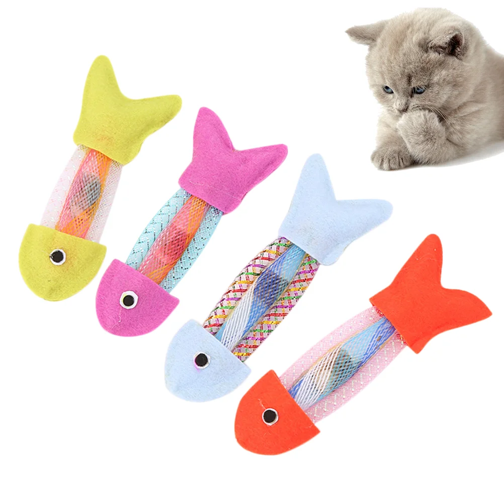 

4pcs Shaped Playing Cat Funny Kitten Catnip Cat Teaser Creative Supplies )