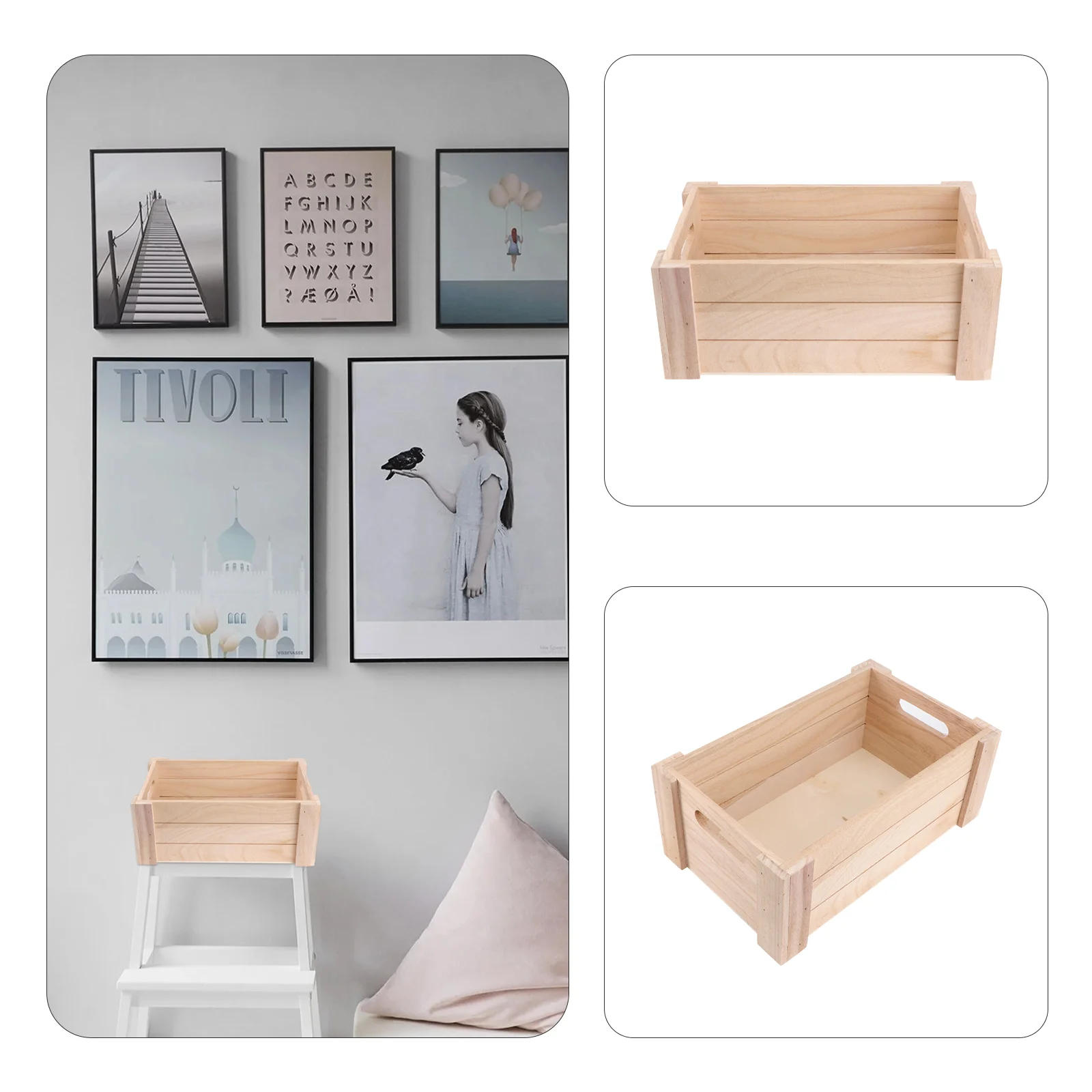

Kids Work Desk Wooden Nesting Crate Stackable Storage Boxes Wooden Desk Organizer Decorative Wood Crates Laundry Storage Bin
