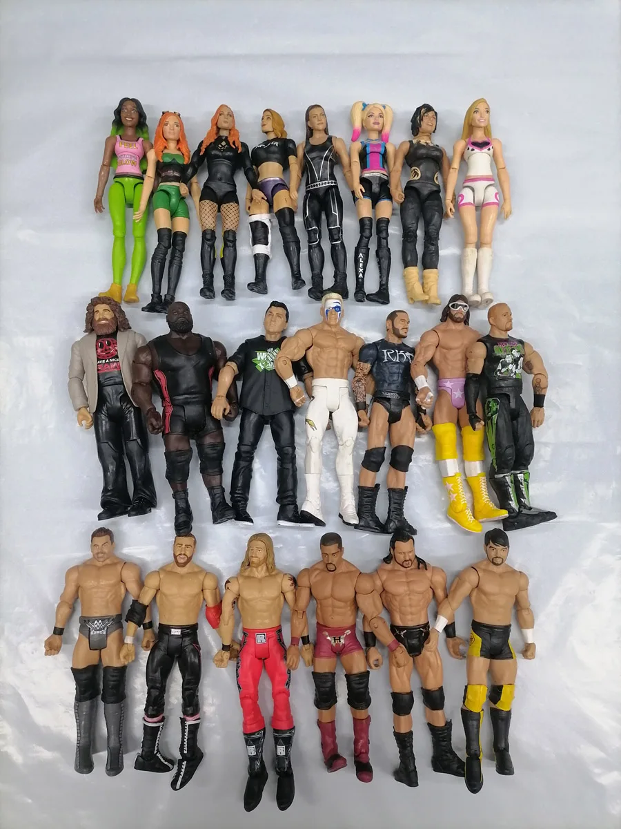 

Wrestler Action Figure Female Women Collection Joints Movable Dolls Toy Table Ornament Boys Children Birthday Gifts 18cm