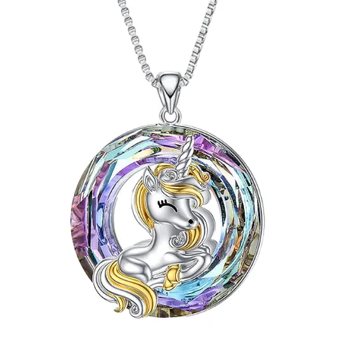 Золотое ожерелье с единорогом