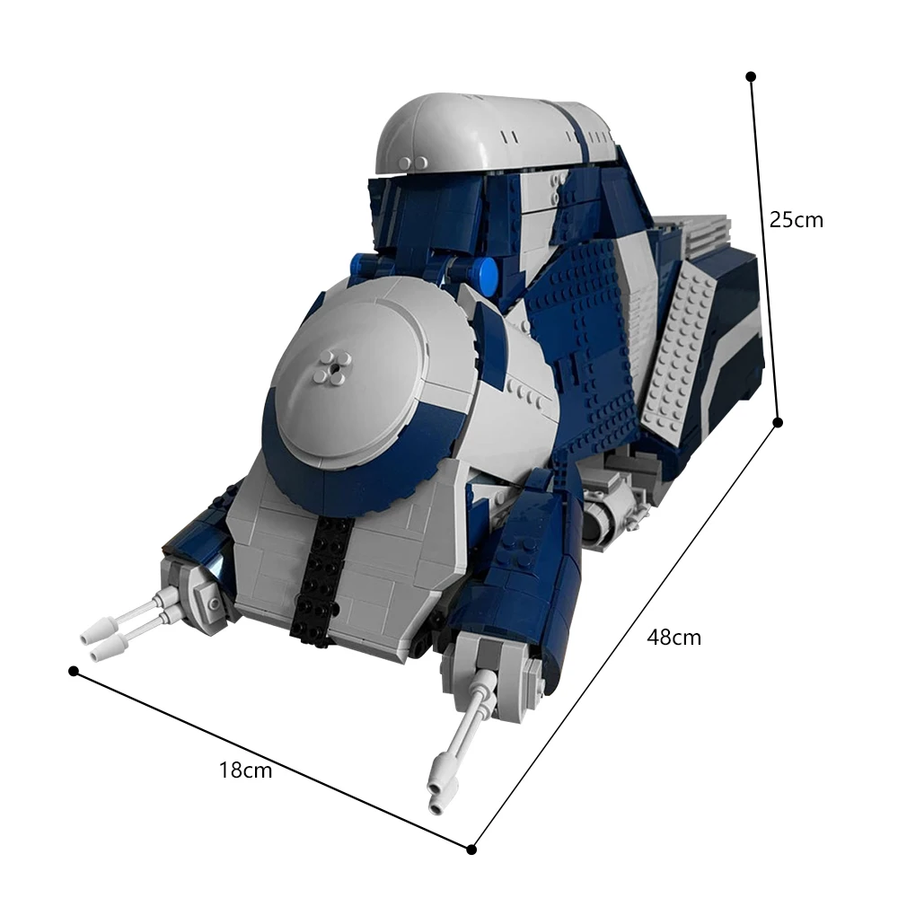 BuildMOC Космическая война Battlefronted MTT контейнеризованный боевой робот-носец