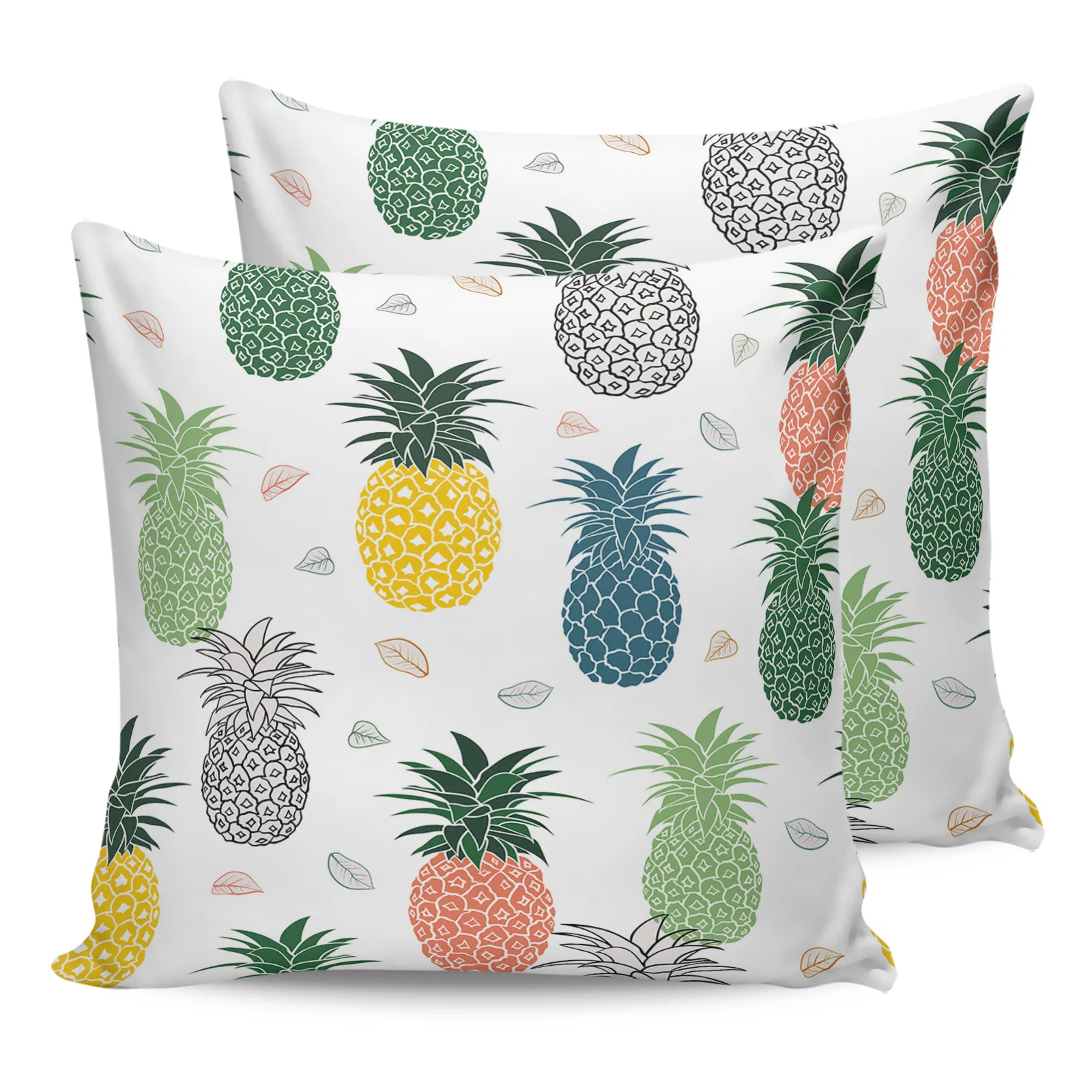 

Pineapple Color Cartoon Pillow Case Set for Living Room Sofa Decor Pillow Cover Bedroom and Home Decorative Pillowcases
