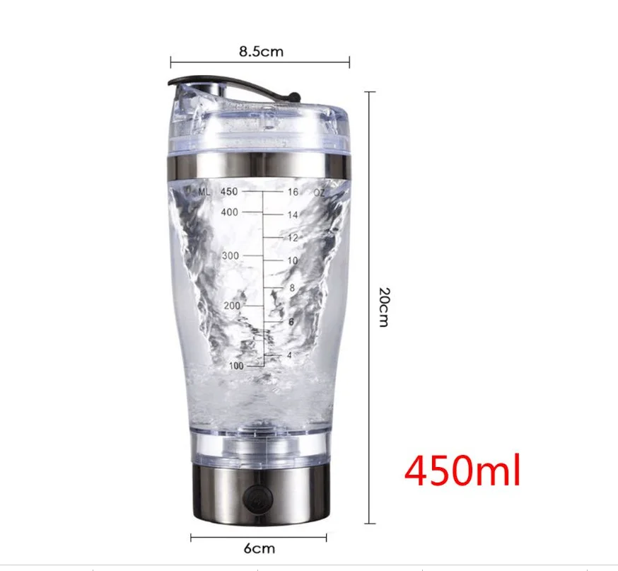 

USB Rechargeable Electric Mixing Cup Portable Protein Powder Shaker Bottle Mixer M68E