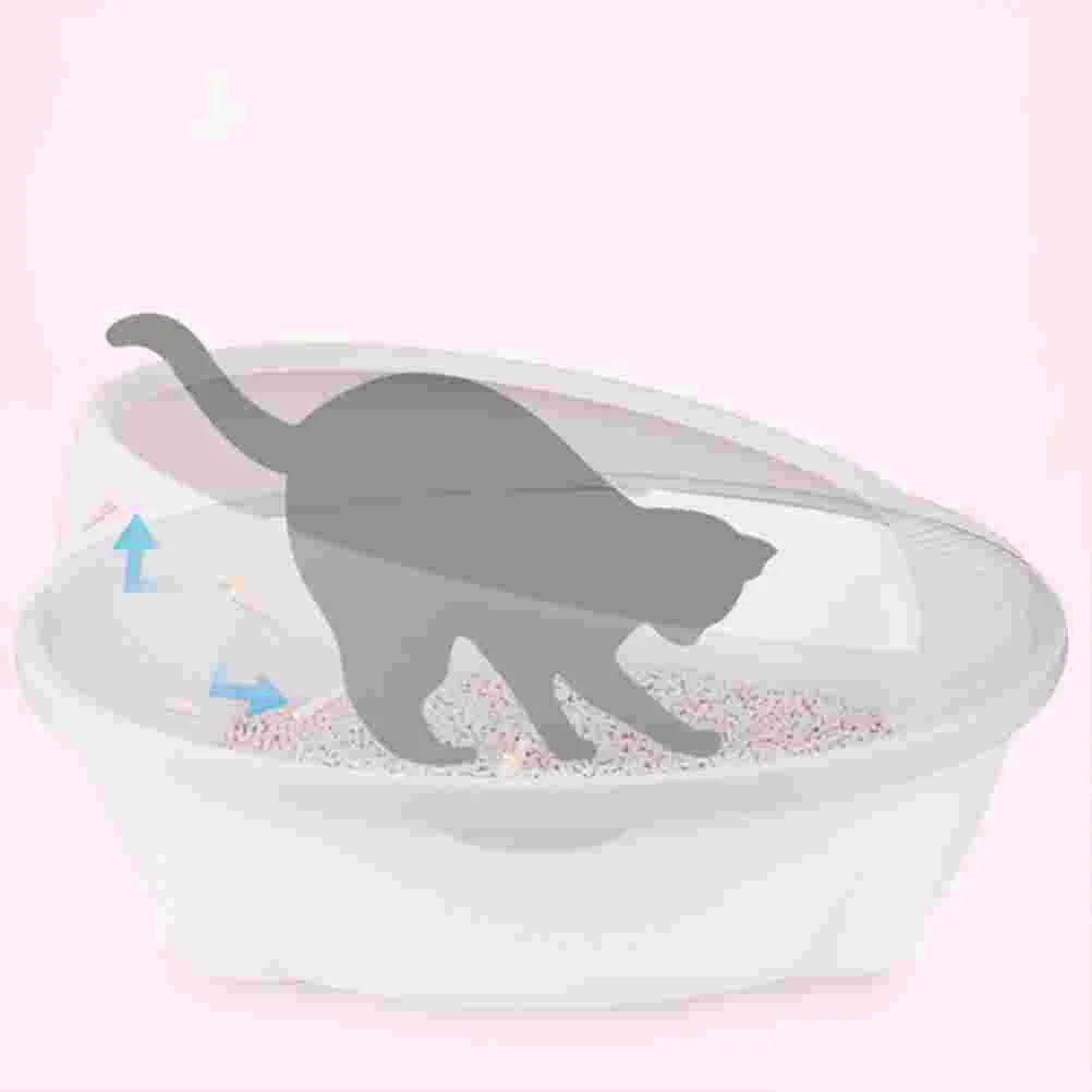 

Cat Litter Box Toilet Bins Trash Can Bedpan Supply Semi Enclosed Plastic Kitten Travel