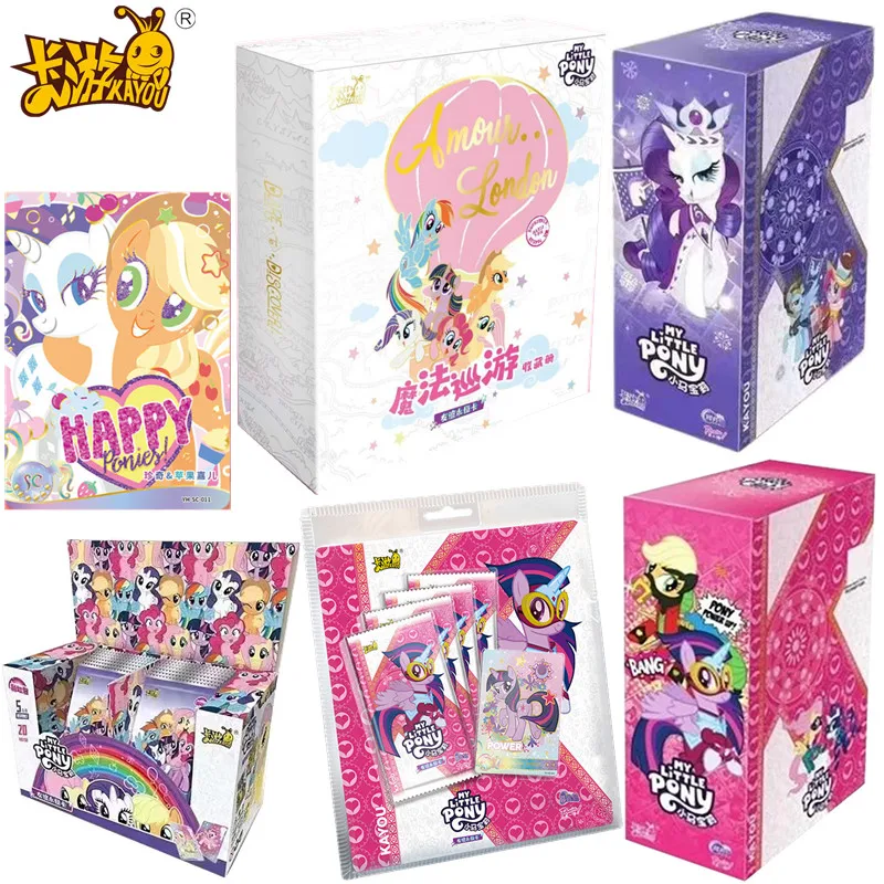 

KAYOU Genuine My Little Pony Card Friendship Eternal Card Glow moon Pack Rare SC Card SGR Card Game Toys Gift Card