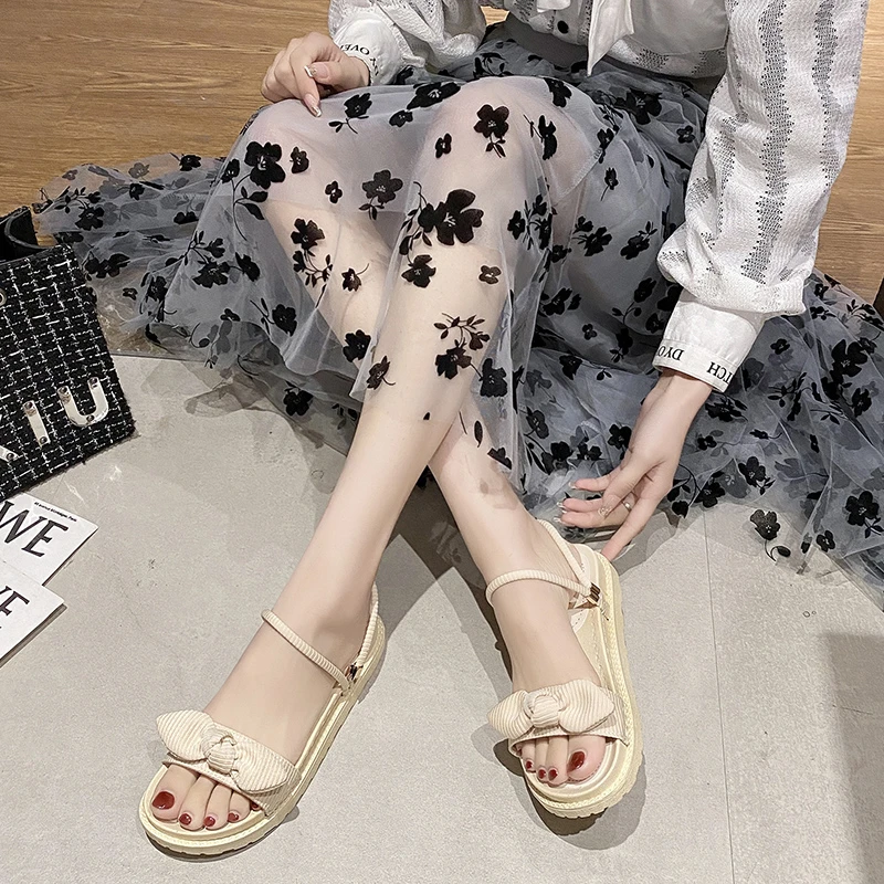 

Summer Women's Sandals Fairy Flat Casual Shoes Slip on Open Toe Sandals Sweet and Elegant Sandals Outdoor Slippers Fashion Shoes