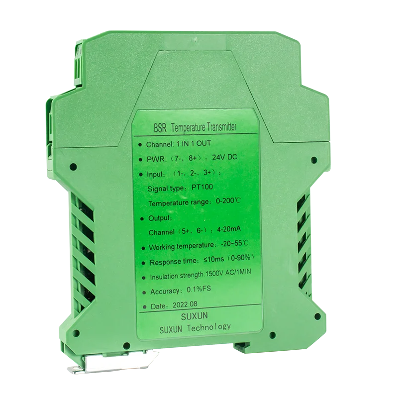

Din Rail Thermal Resistance Temperature Signal Isolation Transmitter PT100 In 4-20 mA 0-10v Output DC24V AC220V RTD Converter