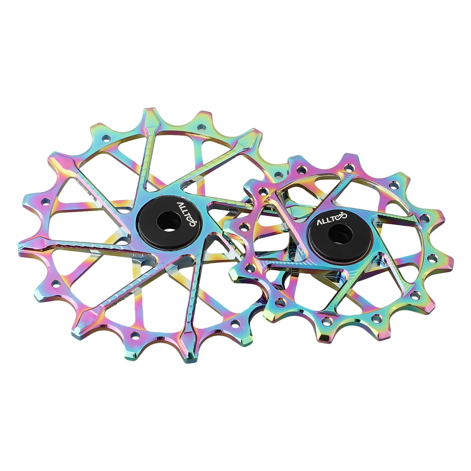 Biking Cycling Maintenance 12T 16T Pulley Wheels Rear Derailleur Smooth Operation Aluminum Alloy Material