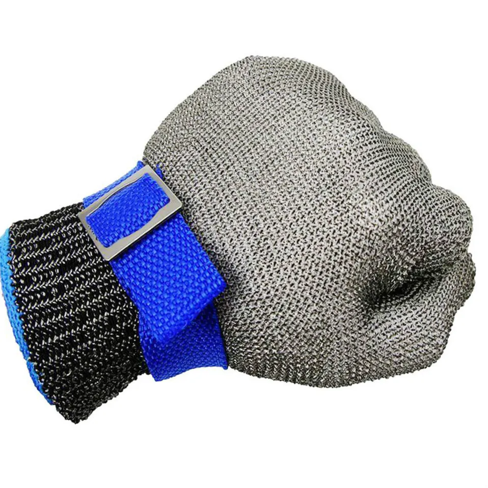 

Single Working Glove Safety Elastic Wearable Stab Resistant Gloves Kitchen Protective Fishing Butcher Hand Protector L