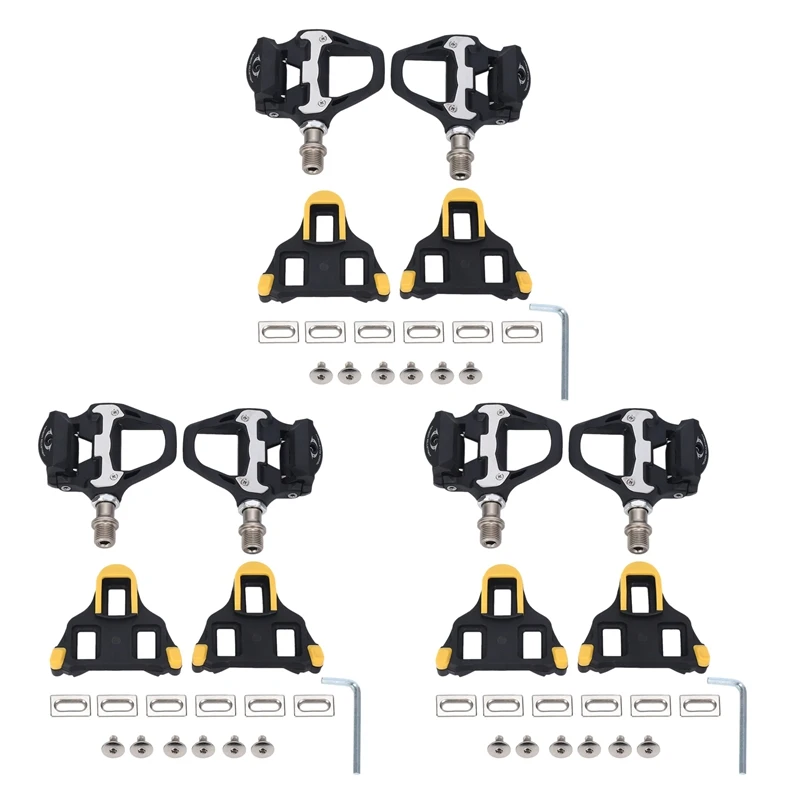 

3X Cycling Road Bike Bicycle Self-Locking Pedals For SHIMANO SPD SL Road Bike Clipless Pedals
