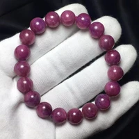genuine natural red ruby gemstone round beads stretch crystal beads bracelet 10 6mm rare ruby fashion rare jewelry burma aaaaa