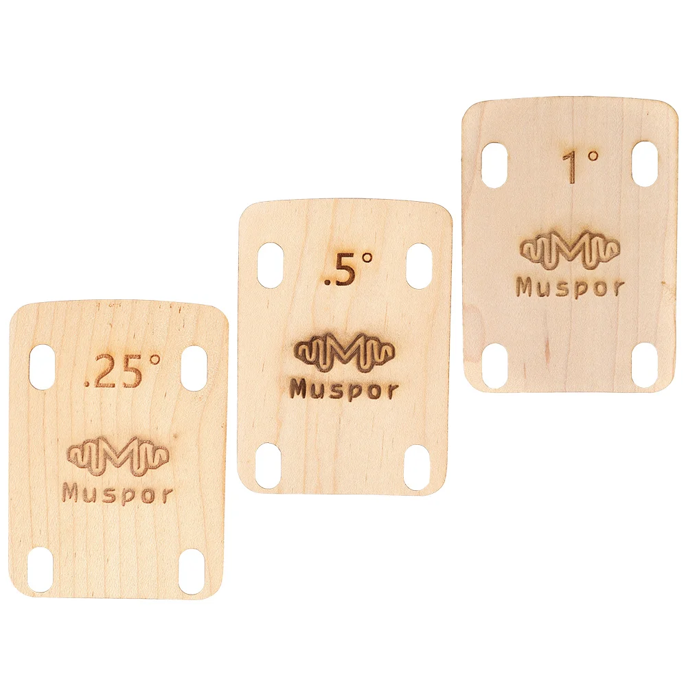 

3 Pcs Guitar Neck Spacer Electric Accessories Wood Shims Bass Gasket Musical Sound Connection Replacement Maple