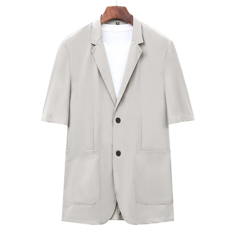

Костюм 3047-R, летняя куртка из шелка тутового шелкопряда для мужчин, свободный костюм из ледяного шелка для пожилых людей