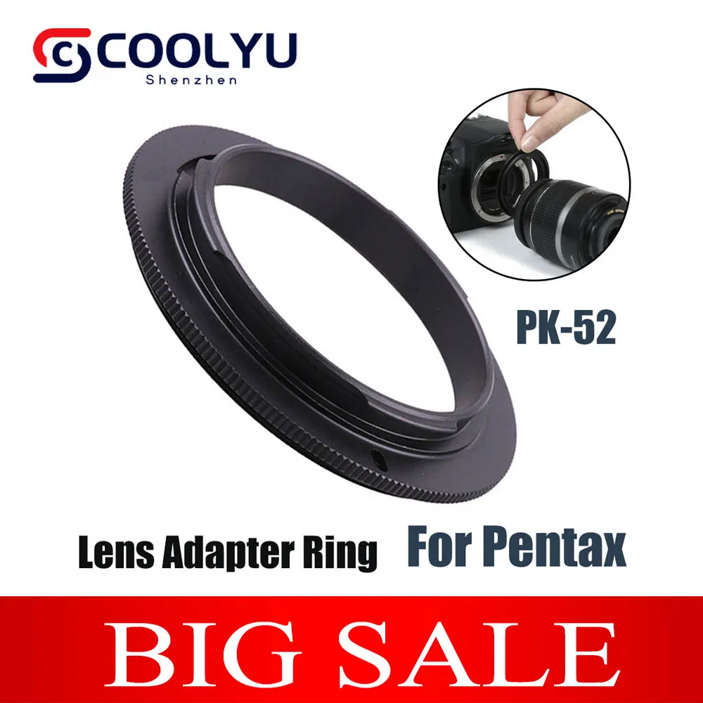 

PK-52 52mm Macro Reverse Lens Adapter Ring for Pentax PK Mount KX K5 K7 KM K10D K20D K100d K200d K-S1 K-3 K-50 II K-30 Camera