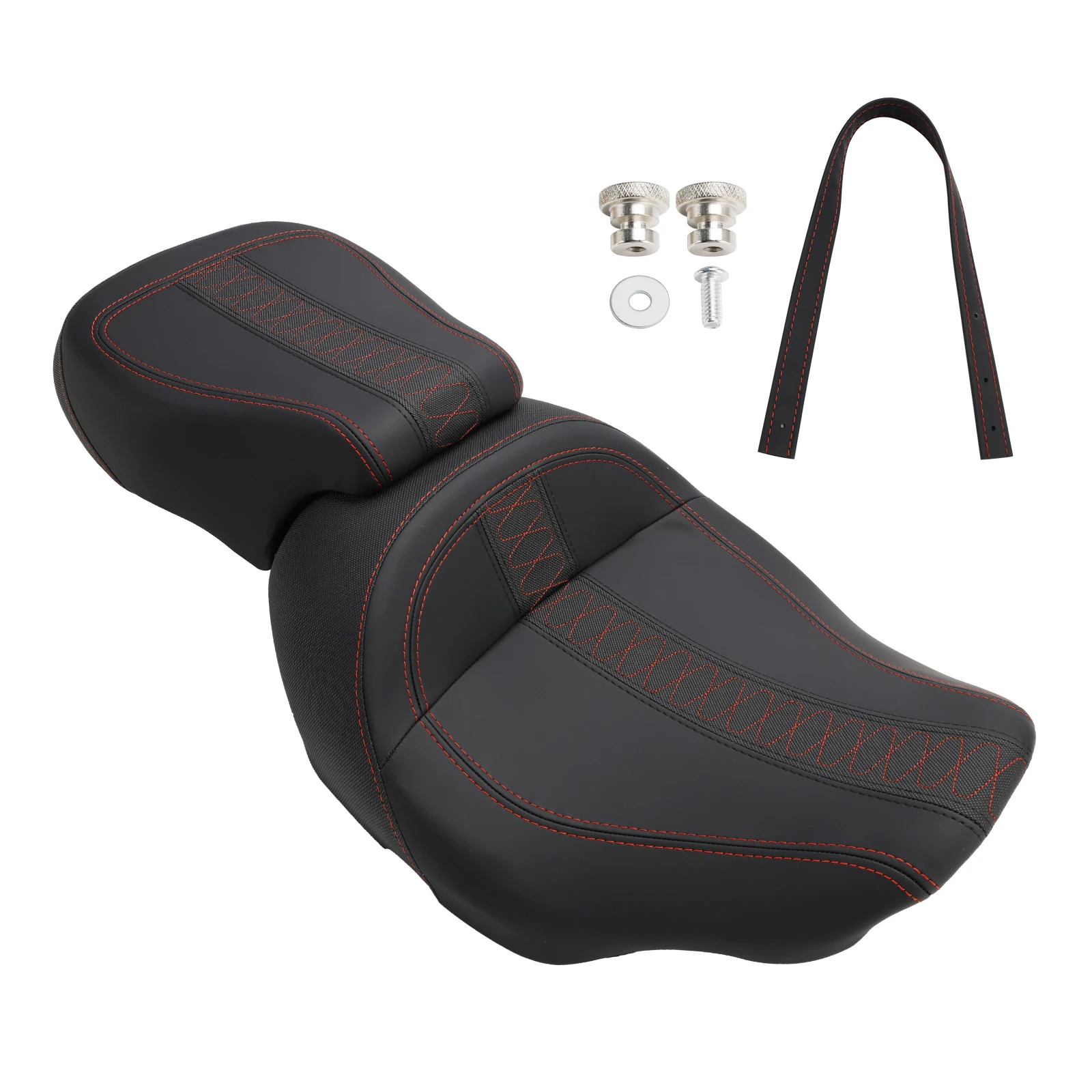 Фото Полная подушка пассажирского сиденья Rider оранжевого цвета подходит для Touring Cvo Glide 2023-2024 оранжевый №3