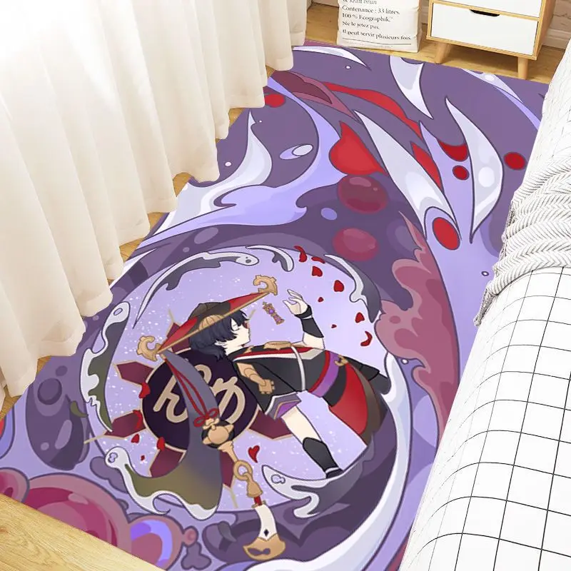 

Yuanshen Two-dimensional Carpet Living Room Bedroom Bedside Blanket Anti-dirty Water-absorbing Door Mat Decoration