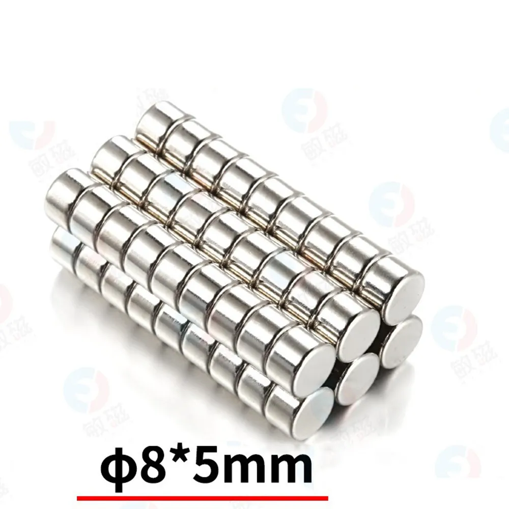

5 мм толстые супер сильные магниты NdFeB неодимовый магнит 8 мм x 5 мм Тонкий Магнит в форме маленького диска постоянный N35 диаметр 8 мм магнеет ...