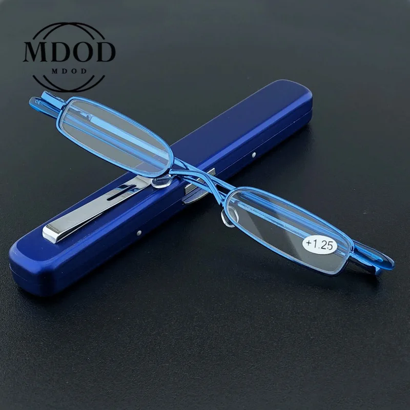 

Unisex Portable Reading Glasses Multicolor Frame Exquisite Penholder Reading Glasses