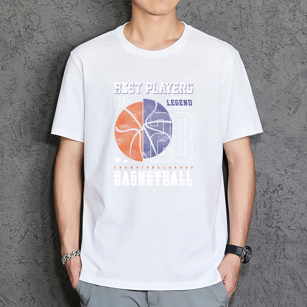 

Футболка мужская с принтом в виде баскетбола, из хлопка