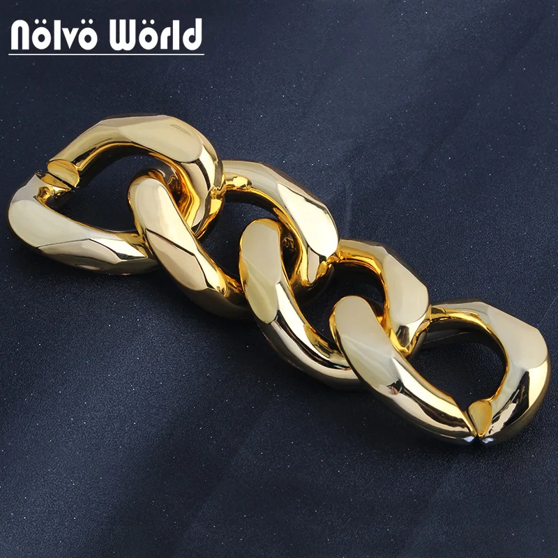 

1-5pcs 16*61*82mm K Gold Fashion Resin Bag Strap Purses Chain Replacement Clothes DIY Decoration Accessories Wholesale