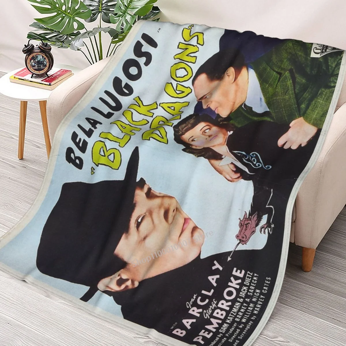 

For The American Film Black Dragons (1942) With Bela Lugosi, Joan Barclay, And George Pembroke. Throw Blanket 3D printed sofa