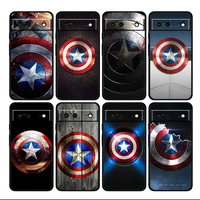 avengers shield marvel shockproof cover for google pixel 7 6 pro 6a 5 5a 4 4a xl 5g black phone case shell soft coque capa cover