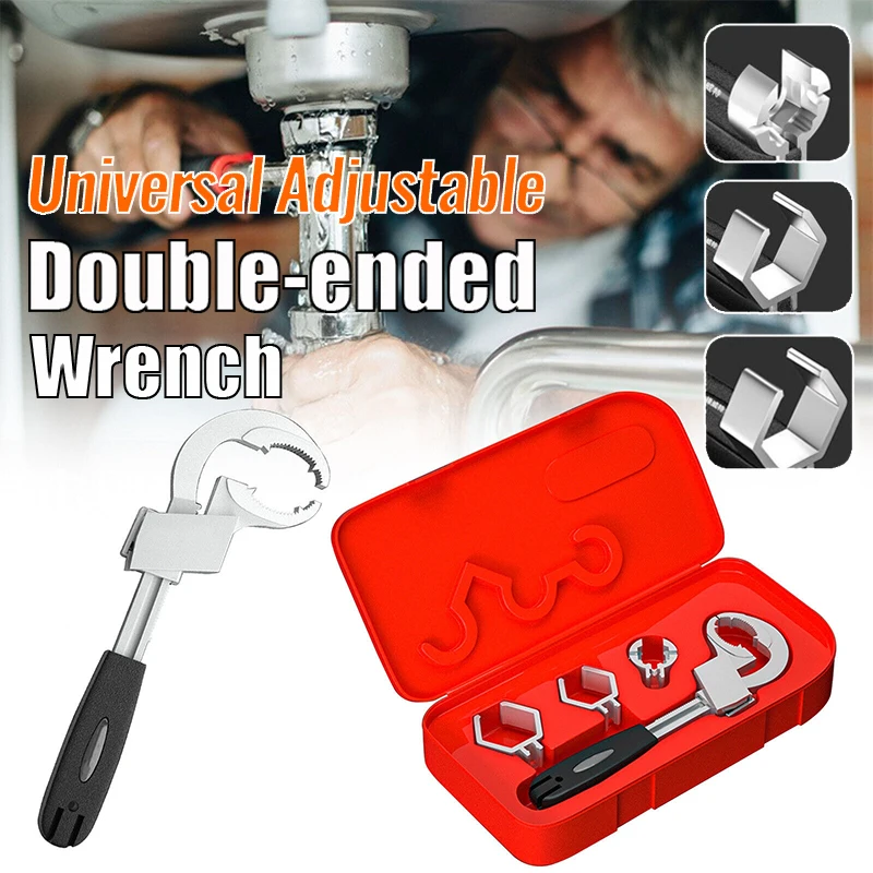 

Adjustable Wrench Multifunctional Universal Open End Wrench Bathroom Repair Tool