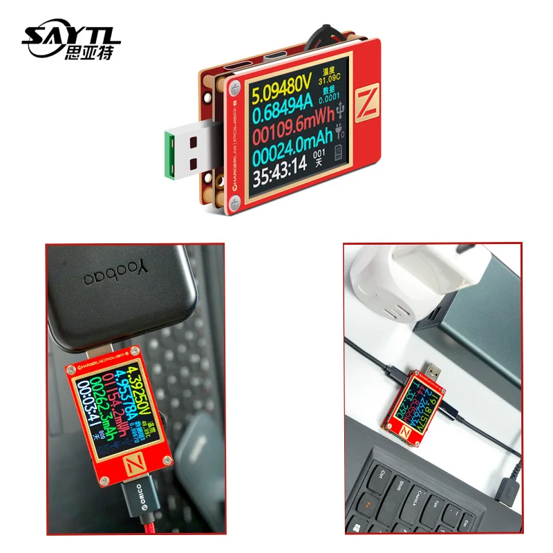 Power Z KT002 USB PD charge tester Voltmeter Current Voltage Capacity Tester Detect Mobile Power bank Detector Battery Test