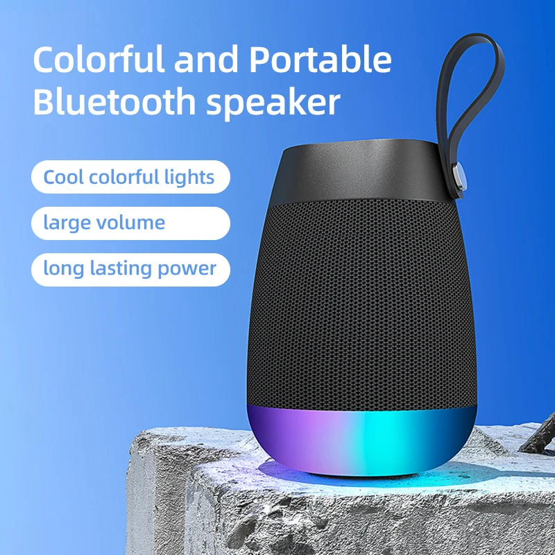 

Портативный Bluetooth-динамик, водонепроницаемый беспроводной динамик s3D, стерео, объемная музыка, поддержка TF-карты светодиодный ная подсветка, сабвуфер, громкий динамик