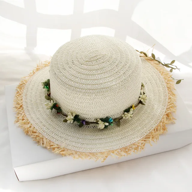 Raffia Summer Hats Women Parent-child 
