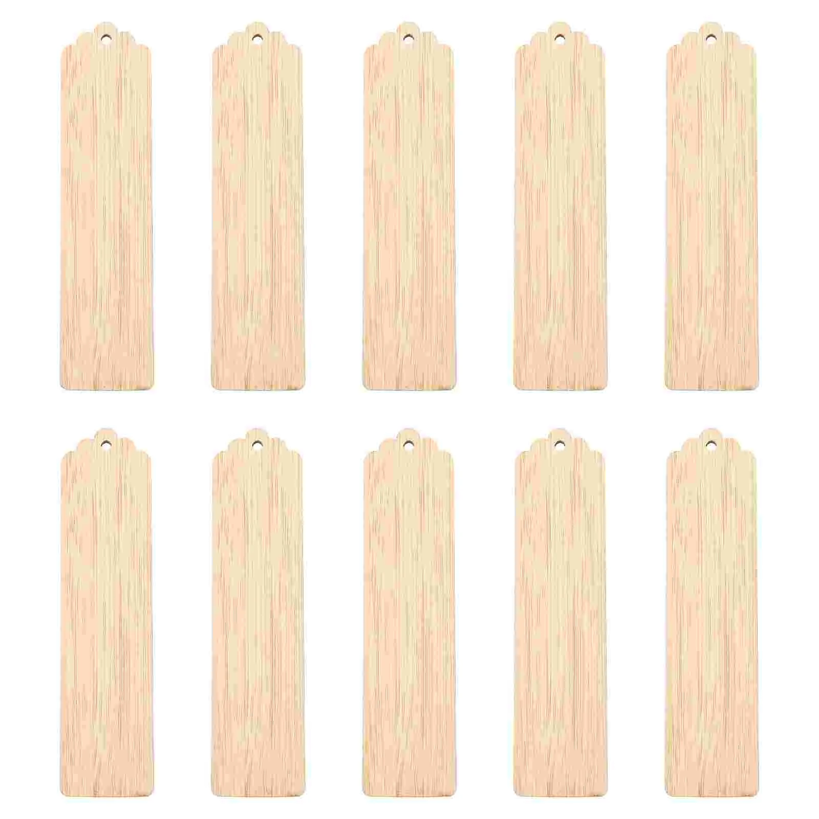 

Bookmarks Blank Wood Bookmark Wooden Tags Unfinished Fordiy Gift Hanging Crafts Hole Craft Blanks Making Book Tag Kids Bulk