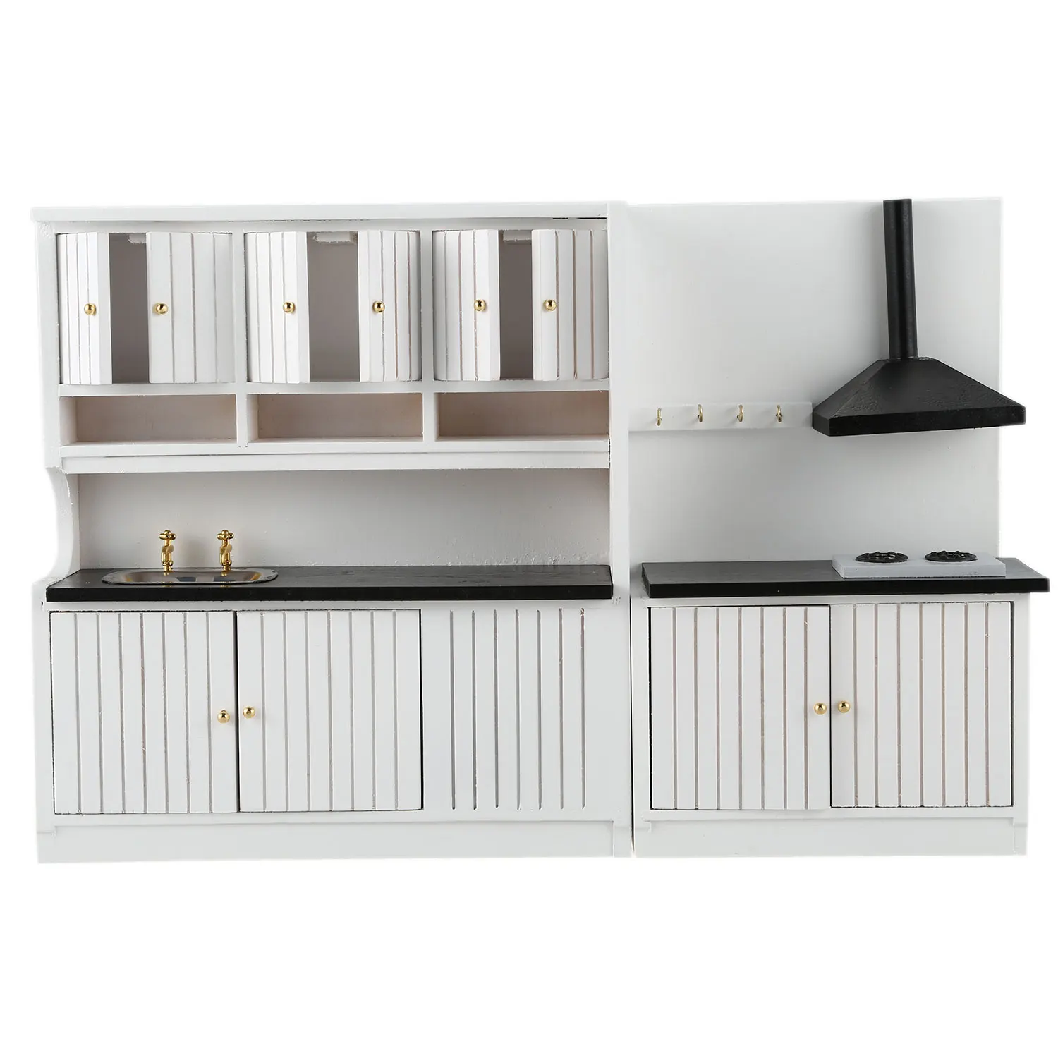 

1:12 миниатюрная мебель для кукольного домика, деревянный кухонный набор