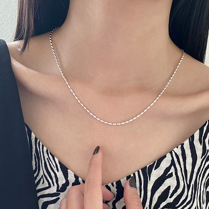 Женское ожерелье из серебра 925 пробы