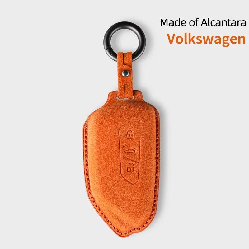 Фото Замшевый чехол для автомобильного ключа для Volkswagen Golf 8 Tuang X ID4 ID6 ID3 Talagon Lamando L, автомобильный брелок, аксессуары №4