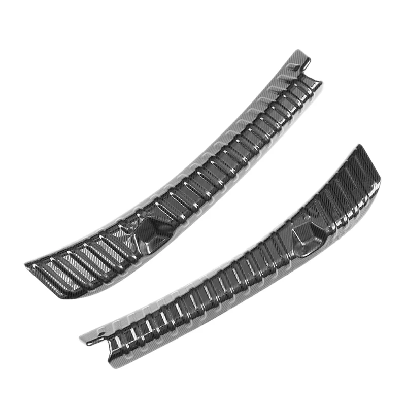 

1 Pair Carbon Fiber Style Car Trunk Rear Bumper Sill Scuff Kick Protector Plate Fit for Tesla Model 3 2018 2019 2020 2021 2022