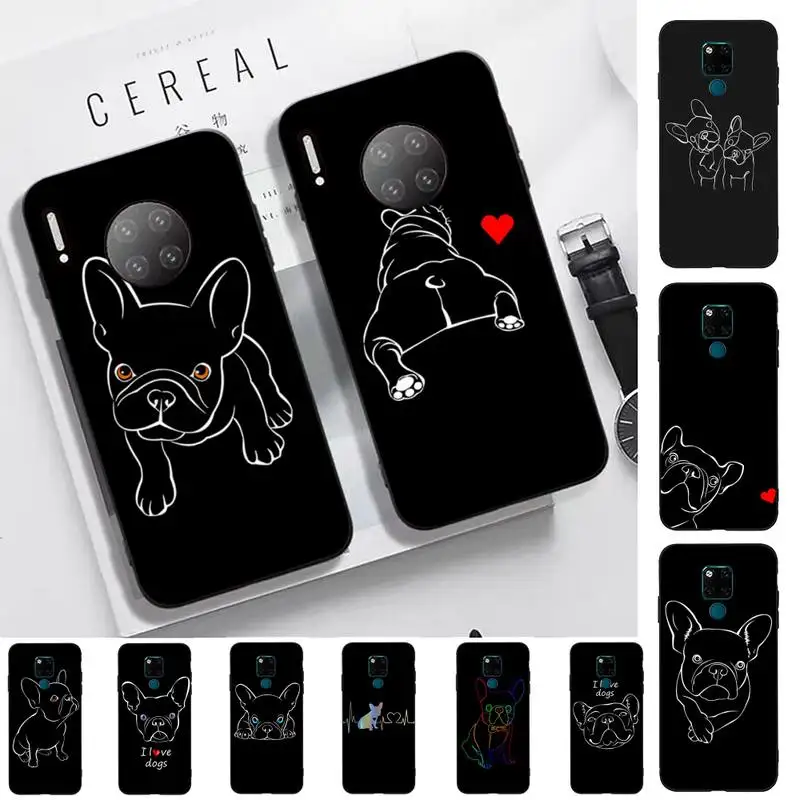 

French Bulldog Phone Case for Huawei Mate 20 10 9 40 30 lite pro X Nova 2 3i 7se
