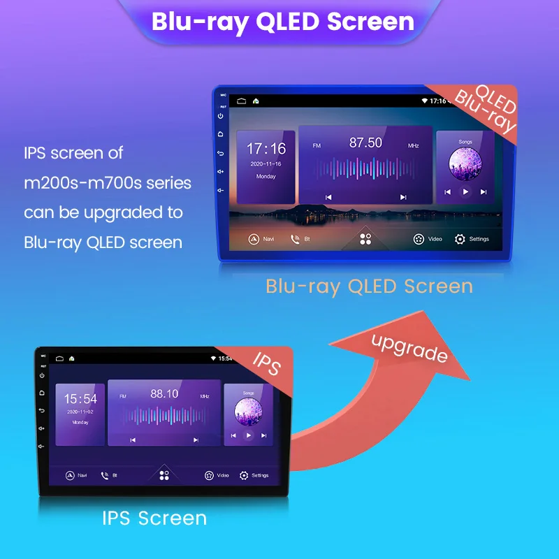 NaviFly 9 / 10 дюймов 9863/7862 серия обновление QLED экран 2000*1200 обслуживание без Android радио