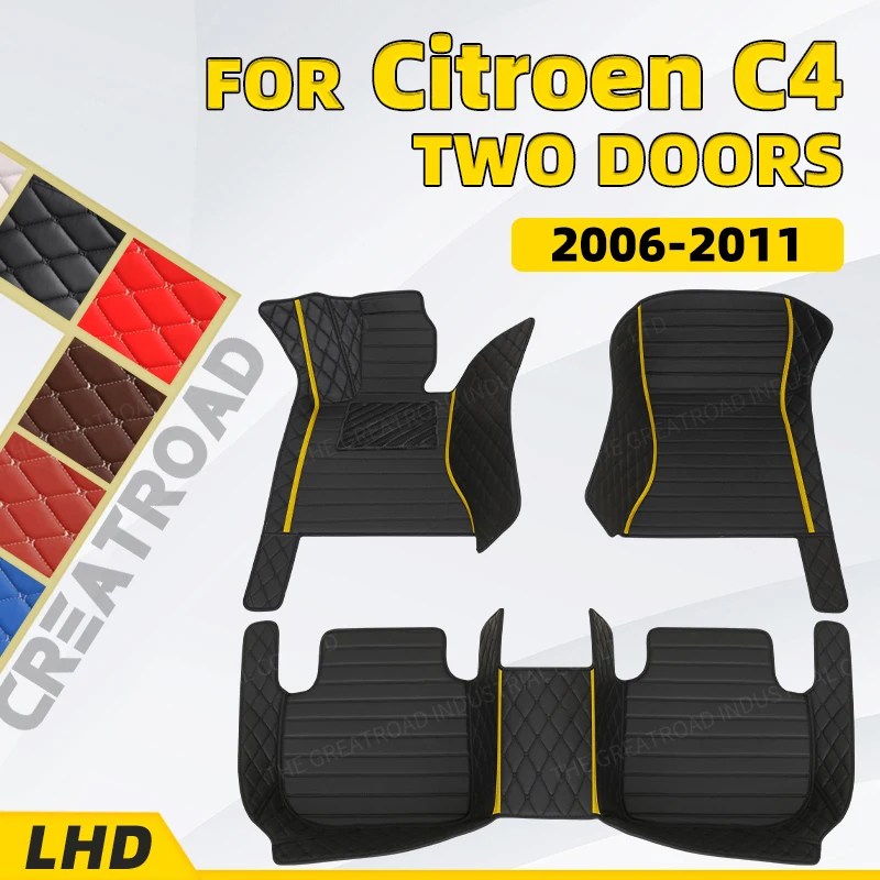 

Custom Car Floor Mats For Citroen C4 (Two Doors) 2006 2007 2008 2009 2010 2011 Auto Foot Pads Automobile interior accessories