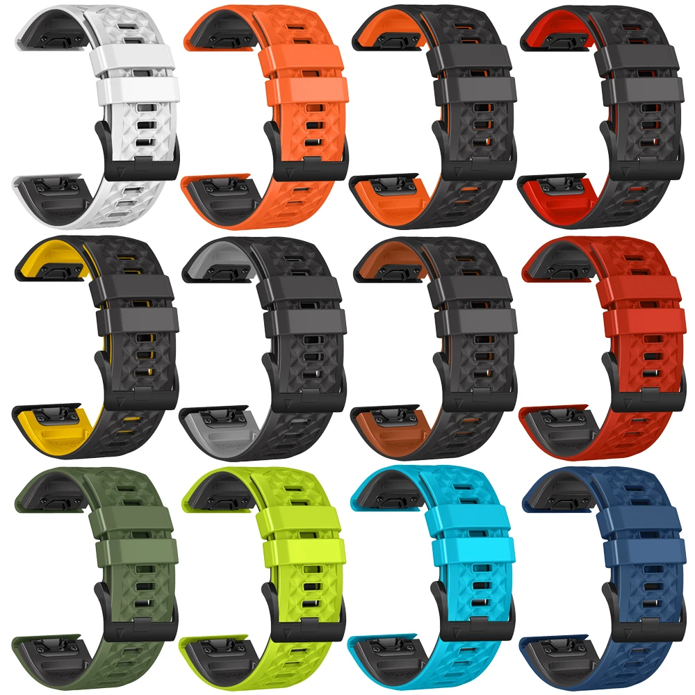 22 26 мм силиконовый ремешок для часов Garmin Fenix 8 FE 6X 5X 7X 3HR Easyfit браслет 7 6 5Plus Epix Gen 2 955
