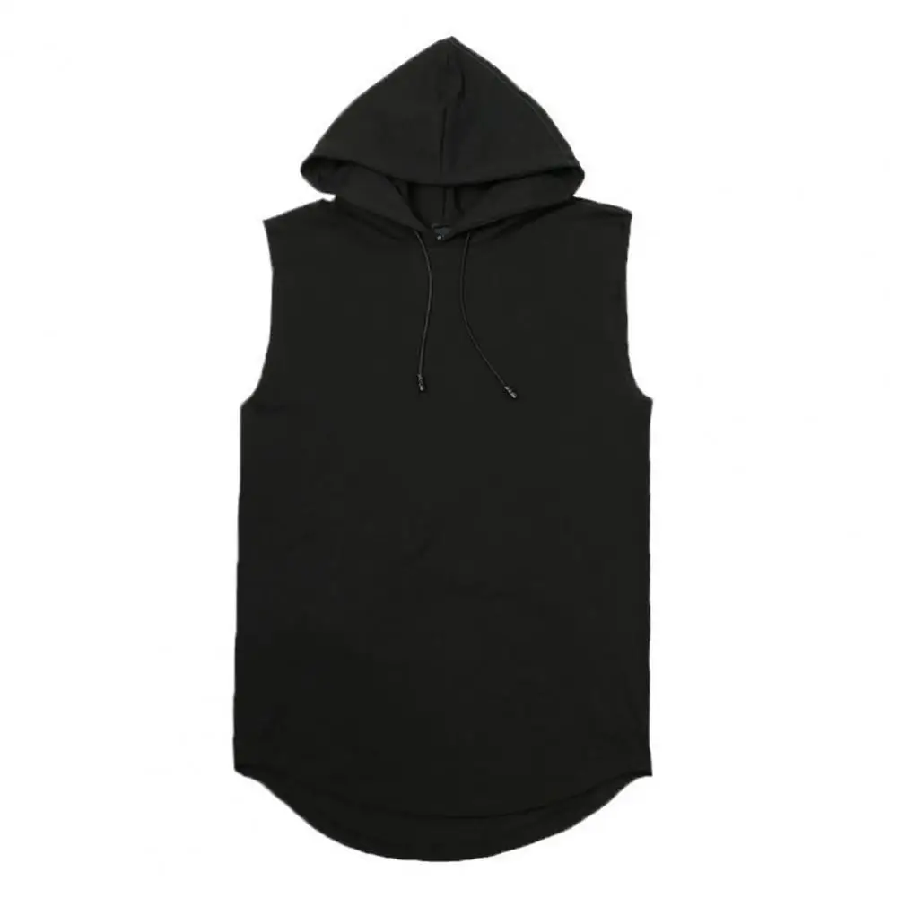 

Chic Men Summer Top Pullover Sports Mid Length Sleeveless Summer Tank Top