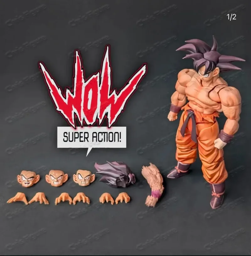Фото Новинка! Горячая распродажа! Супер-фигурка для коллекционирования Dragon Ball Kaiouken Son Goku в масштабе 1/12, модель аниме-персонажа, игрушка, подарок для ребенка. №1