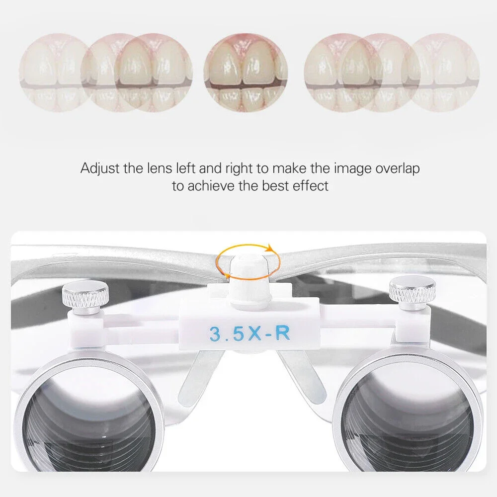 3 5X den tal Хирургические бинокулярные лупы Очки-лупа 420 мм для светодиодных головных