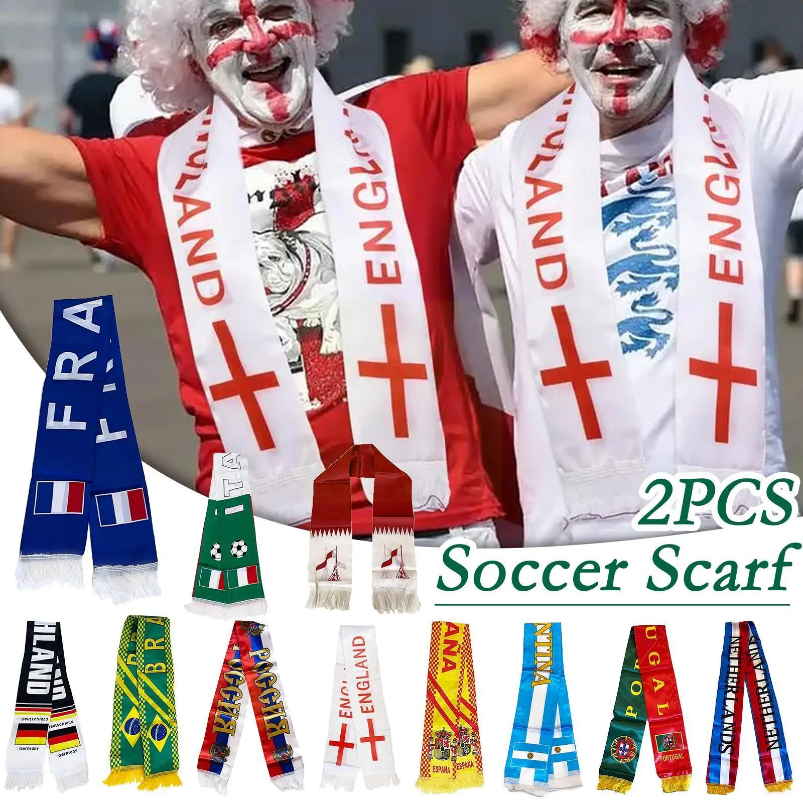

2022 World Cup Scarf Brazil Argentina Spain Tassel Supplies Greeting Anniversary Scarf In Holiday Place K3B7