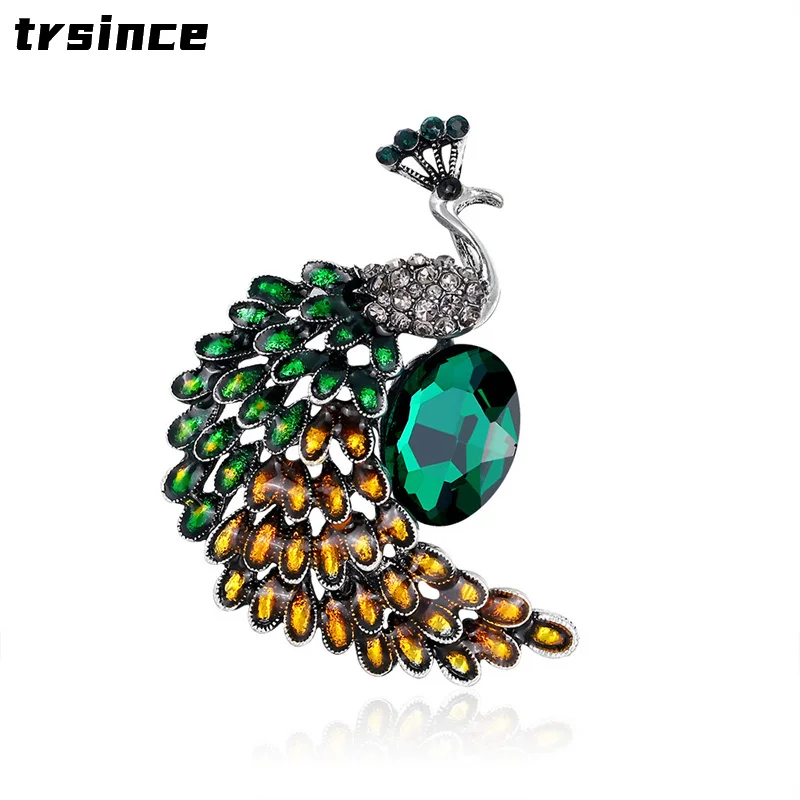 

Luxurious Fashion Animal Peacock Brooch Fashion Retro Personality Alloy Brooch Creative Pin
