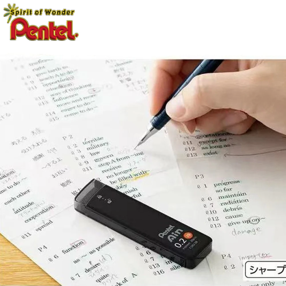 Фото Набор из 3 коробок японских грифелей Pentel C282 0.2 мм для тонкого рисования, эскизов и скетчинга, для механических карандашей, канцелярские товары №2